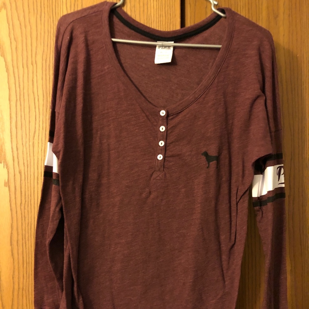 Maroon Victoria Secret shirt - Extra small